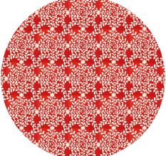 Wood and Resin Table Top in Red & White Colour