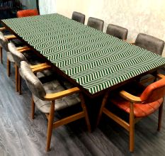 Eye-Catching Green & White Table Top