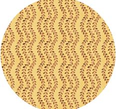 Brown Leaf Patterned Table Top for Decoration