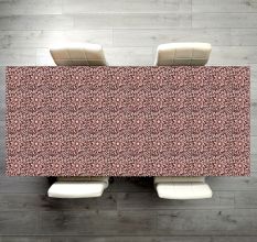 Brown Coloured Floral Pattern Table Top