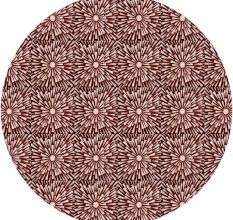 Brown Coloured Floral Pattern Table Top