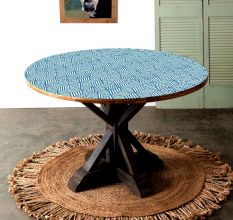 High Quality Blue & White Coloured Table Top