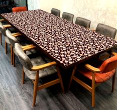 Decorative Table Top Made of High Quality Wood and Resin