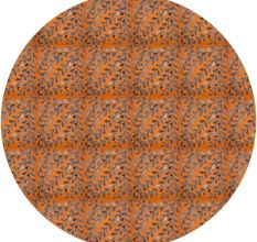 Handmade Wood and Resin Table Top in Orange & Gray Colour