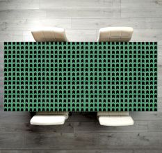 Adorning Wood and Resin Table Top in Dark Finish