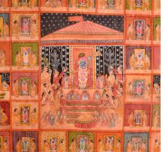 Lovely Pichwai Painting of Hindu God for Temple