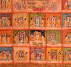 Lovely Pichwai Painting of Hindu God for Temple