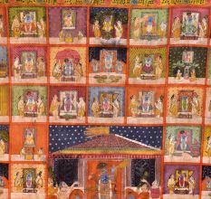 Lovely Pichwai Painting of Hindu God Temple