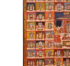 Lovely Pichwai Painting of Hindu God Temple