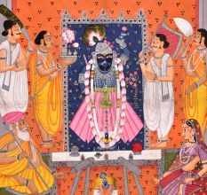 Eye-Catching Pichwai Painting of Hindu God for Temple