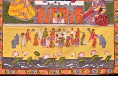 Eye-Catching Pichwai Painting of Hindu God for Temple