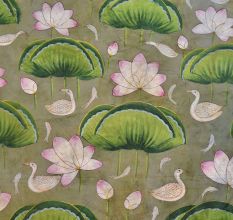 Pond Pichwai Painting in Multi-Colour for Decoration