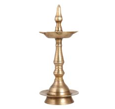 Brass Oil Lamp in Shiny Golden Finish