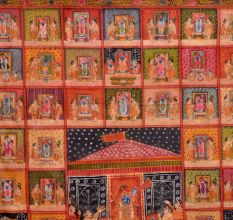 Auspicious Pichwai Painting of Hindu God for Temple