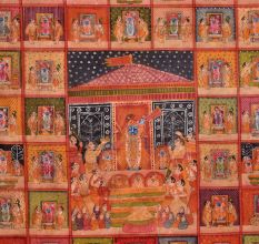 Auspicious Pichwai Painting of Hindu God for Temple