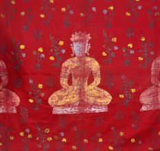 Hand-Painted Pichwai Painting of Meditating Jain Gurus