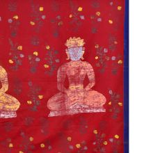 Hand-Painted Pichwai Painting of Meditating Jain Gurus