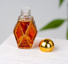 Tempting Orange Colour Glass Bottle for Perfume
