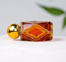 Tempting Orange Colour Glass Bottle for Perfume