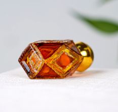Tempting Orange Colour Glass Bottle for Perfume