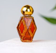 Tempting Orange Colour Glass Bottle for Perfume