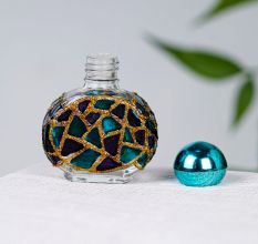 Blue-Coloured Glass Bottle for Perfume