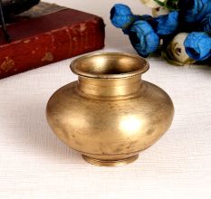 Brass Plain Water Pot for Hindu Rituals
