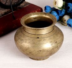 Traditional Brass Lota in Elegant Brown Finish