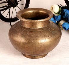 Brown Brass Water Pot in Antique Finish