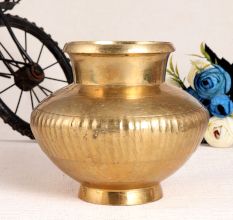 Shiny Golden Lota for Hindu Rituals