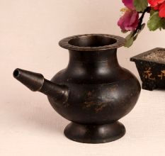 Elegant Black Water Pot with Spout