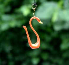 Glass Multicolor Duck Christmas Tree Decoration Ornaments Set of 8 Pcs