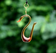 Glass Multicolor Duck Christmas Tree Decoration Ornaments Set of 8 Pcs