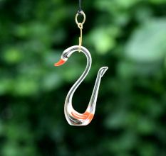 Glass Multicolor Duck Christmas Tree Decoration Ornaments Set of 8 Pcs