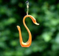 Glass Multicolor Duck Christmas Tree Decoration Ornaments Set of 8 Pcs