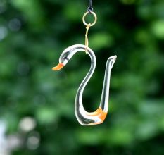 Glass Multicolor Duck Christmas Tree Decoration Ornaments Set of 8 Pcs