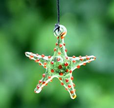 Multicolor Beach Theme Assorted Starfish Christmas Tree Ornaments Set of 10 Pcs