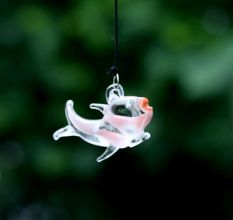 Assotrted Multicolor Glass Fish Christmas Tree Decorations Ornament Set of 10 Pcs