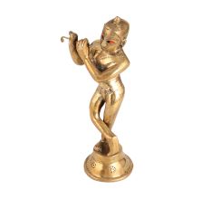 Lovely Brass Lord Krishna Statue for Worship