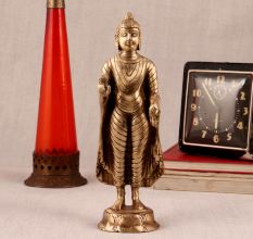 Brass Standing Lord Buddha Statue