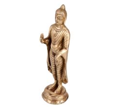 Brass Standing Lord Buddha Statue