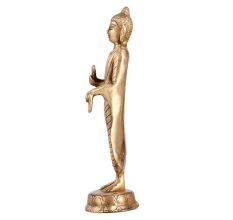 Brass Standing Lord Buddha Statue