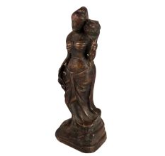 Handmade Brass Standing Lady Statue
