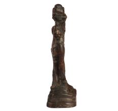 Handmade Brass Standing Lady Statue