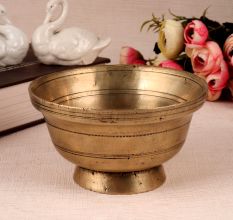 Glossy Brass Bowl in South Indian Art