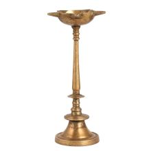 Traditional Brass Oil Lamp with 5 Jyots