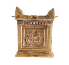 Cube Shaped Brass Oil Lamp for Decor