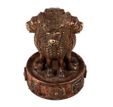 Handcrafted Brass Ashoka Lion Stupa Statue