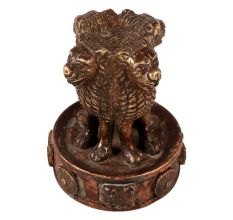 Handcrafted Brass Ashoka Lion Stupa Statue