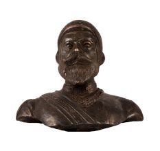 Brass Shivaji Maharaj Bust Statue for Decor